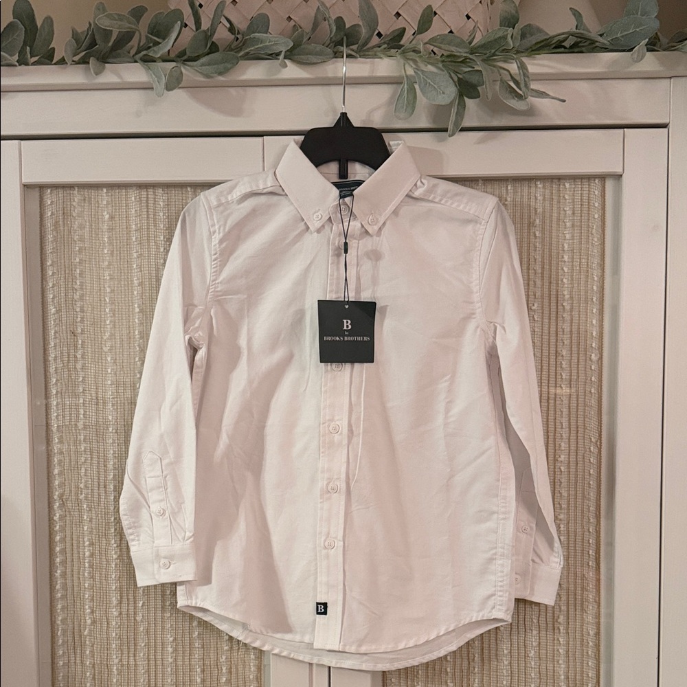 B by Brooks Brothers White Cotton Button Down Long Sleeve Shirt - NWT